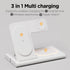 mooas 3 in 1 Wireless Charging Station, 15W Fast Wireless Charger Nightlight, Multiple Wireless Charging Stand Dock for iPhone 15/14/13/12/11/XR/X...