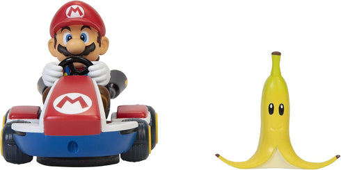 Super Mario Spin Out MarioKart Mario Racer Vehicle with 360 Spins, Wind Up and Go! includes One 2.5” Mario Action Figure...