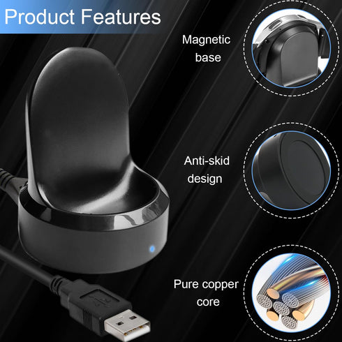 Charger for Samsung Gear S2 S3, Charger Cradle Dock Stand Holder USB Charging Cable for Gear S2 S3 Classic Smart Watch, Replacement Watch Charger,...