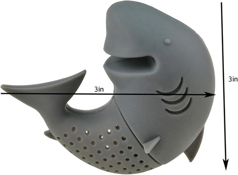 Creative Cute Animal Eco-friendly Silicone Tea Infuser Strainer Set of 6 PCS Elephant Shark Swan Squirrel Strawberry Owl Tea Steeper Tea Lover’s G...