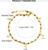 18K Gold Plated Smile Charms Anklet Bracelet for Women, Boho Multi Color Beads Link Anklets Moon Star Layered Beach Anklets Summer Jewelry Gift...