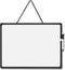 Double-Sided Dry Erase Board 16" x 12", Small White Board for Wall, Black Frame Hanging Whiteboard for Home School Office...