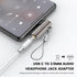 MOSWAG USB C to 3.5mm Jack Type C Headphone Adapter Right Angled Aux Mic Audio Dongle Zinc Alloy Headphone Adapter Compatible with iPhone 15 Plus ...