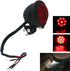 FATECIM Motorcycle Tail Rear Bates Style LED TaillIght Brake Light Stop Lamp For Harley Chopper Bobber Cafe Racer BIKE Black/Red...