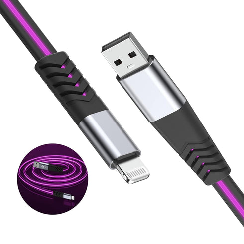 Light up iPhone Charger Cord, 6FT LED Lightning Cables | Apple MFi Certified | USB Fast Charging Cord for Apple iPhone 13 12 11 Pro Max XR XS X/8P...