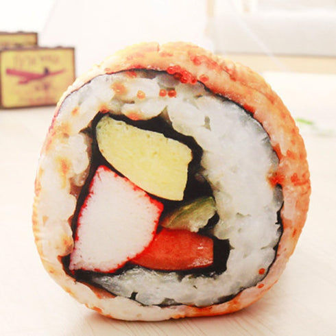 ChezMax Cute Plush Decorative Throw Pillow for Home Office Sofa Stuffed Back Cushion Creative for Home Sushi 18.1"...