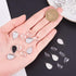 PH PandaHall 100pcs Bezel Pendant Blanks- 50pcs Drop Pendant Trays Photo Charms Cabochons Blanks with 50pcs Glass Cabochons Clear Dome for Wedding...