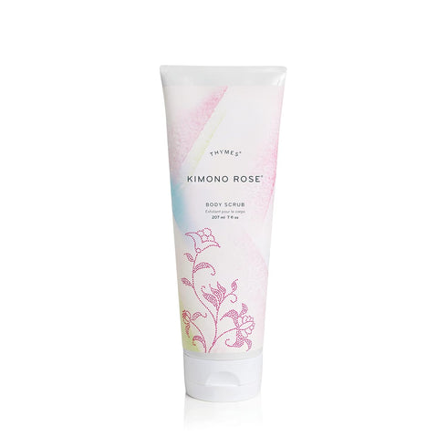 Thymes Kimono Rose Body Scrub - Body Exfoliator for Skin Care Routine - Moisturizing and Exfoliating Body Scrub, Face Scrub, Foot Scrub, or Hand S...
