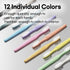 DENTIMATE MAX Plus Double Layered Bristles Soft Medium Toothbrush 12 Color 12 Packs...