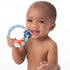 Itzy Ritzy Silicone Teether with Rattle; Rattle Teether Features Rattling Sound, Two Silicone Teething Rings and Raised Texture to Soothe Gums; Ag...