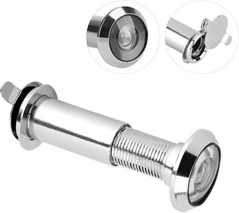 Door Viewer Peephole, Zinc Alloy Safety Security Front Doors Viewer Peep Holes 220 Degree Rotating Heavy Duty Privacy Cover Wide Viewing Angle for...