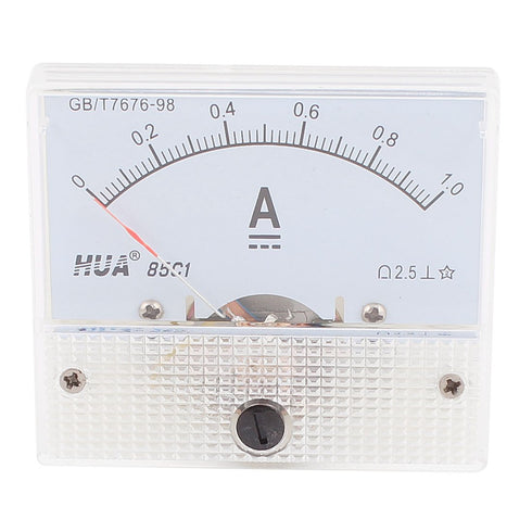 uxcell Analog Current Panel Meter DC 0-1A 85C1 Ammeter 64x48x56mm for Automotive Circuit Testing Charging Battery Ampere Tester Gauge Pack of 1...