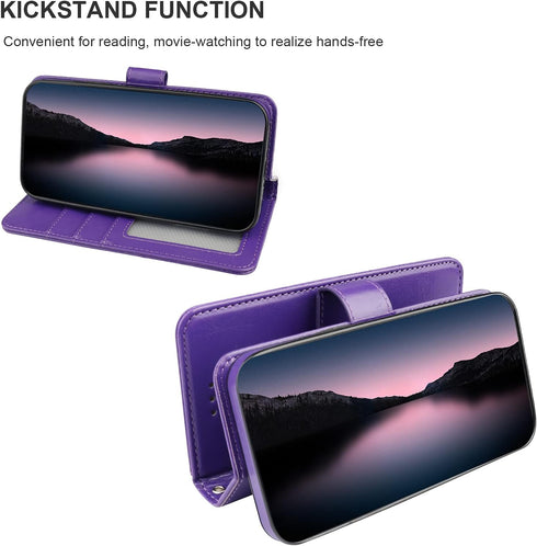 Bocasal Detachable Wallet Case for iPhone 13 Pro Max RFID Blocking Card Slots Holder Premium PU Leather Magnetic Kickstand Shockproof Wrist Strap ...