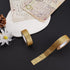 GORGECRAFT 3 Rolls 16.4 Yard x 0.6 Inch Glitter Adhesive Tape Foil Masking Tapes Gold Washi Paper Stick for DIY Scrapbook Decorative Adhesive Tape...