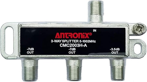 Antronix CMC2003H-A 3-Way Horizontal Splitter -3.5dB -7dB 5-1002 MHz High Performance for Coax Cable TV & Internet...