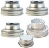 obmwang 4 Pack of Stainless Steel Mason Jar Shaker Lids Caps for Cocktail,Dredge Flour,Mix Spices,Sugar, Salt, Peppers and More or Shake Drinks Co...