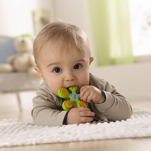 HABA Silicone Teethers for Babies 6-18 Months - Star Design Silicone Teether Ring and Grasping Toy for Safe Sensory Development - Dishwasher Safe ...
