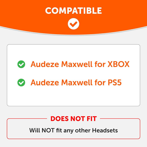 WC HeadbandZ Maxwell - Upgraded Silicone Headband for Audeze Maxwell by Wicked Cushions - Enhanced Flexibility, Comfort, and Style with Matching E...