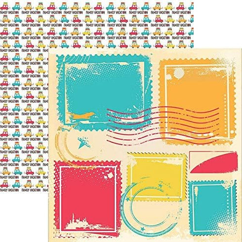 Reminisce Family Vacation Scrapbook Collection Kit Paper Crafts, Multi Color Palette...