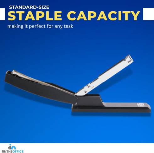 1InTheOffice Half Strip Stapler, Heavy Duty Desk Stapler, Office Stapler, Black, 20 Sheets Capacity, 3 Pack...