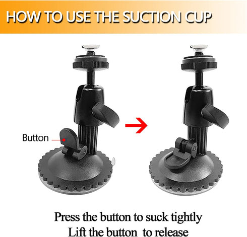 DOUXURY Windshield Suction Cup Bracket Mount for 7 9 10.1 Inch Monitor Display, Fix The Monitor on Windshield Dash Board, Metal-Made, Strong Load-...