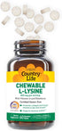Country Life Chewable L-Lysine Supplement with Vitamin D and Elderberry, Immune Support and Collagen Renewal for Skin Tissue, Ideal for Adults...