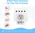 European Travel Plug Adapter, RATEA International Power Plug Adapter with 3 USB Type A, 1 Type C Outlet Adaptor Charger for US to Most of Europe E...
