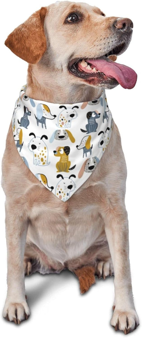Dog Bibs Softy Kerchief for Dogs Cats,Washable Pet Bandanas for Small Large Puppies,Cute Dog Puppy Adjustable Triangle Neck Scarfs Birthday Gift...