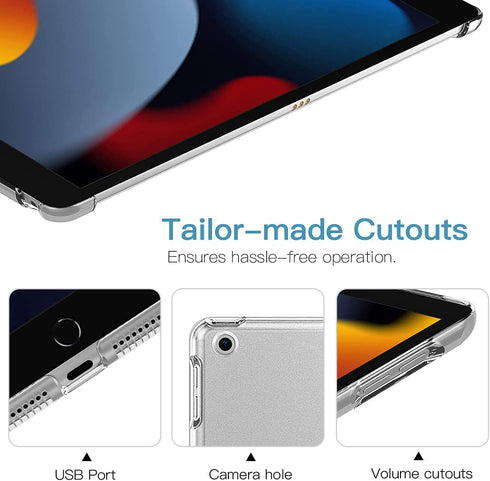 TiMOVO Case for New iPad 9th Generation 2021/8th Gen 2020/7th Gen 2019 (Compatible with Official Smart Cover) - Slim Translucent Frosted Back Shel...