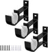 Gudui Curtain Rod Bracket 3 Pack, Heavy Duty Curtain Rod Holders Hooks for Wall Curtain Rod Hangers Supports for 1 inch Drapery Rod, Black...