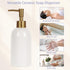 Natheeph 14OZ Ceramic Soap Dispenser Ceramic Soap Pump Dispenser Can Fill Liquid for Bathroom/Kitchen (White)...