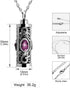 XIUDA Crystal Cremation Urn Necklace for Ashes Keepsake Cremation Jewelry for Human Ashes Stainless Steel Memorial Pendant with Flower for Women...