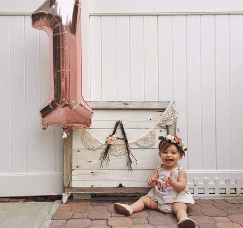 Juland Rose Gold Number Balloons Large Foil Mylar Balloons 40 Inch Giant Jumbo Number Balloons for Birthday Party Decorations 19...
