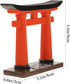 STOBOK Japanese Torii Gate Miniature Shrine Fairy Gardens Decor Zen Garden Japan Torii Gate Altar Shelf Bridge Landscape Ornament for Aquarium Fis...