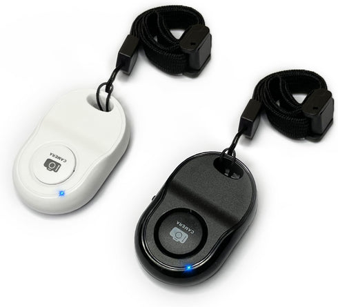 Wireless Smartphone Camera Remote Control (2 Pack) for Photos & Videos, Bluetooth Remote Shutter for iPhone/Android/iPad/Tablets with Adjustable W...