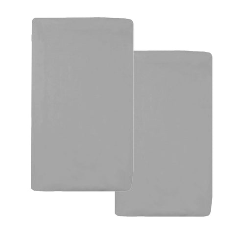 American Baby Company 15" x 33" Fitted Bassinet Sheet, 100% Natural Cotton Jersey Knit, Grey, Soft Breathable, for Boys and Girls, Pack of 2...
