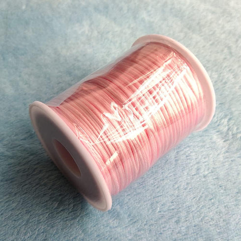 1.5mm Nylon Satin Cord Thread Beading String for Macrame Bracelets Chinese Knotting,Necklaces,Jewelry Making 109 Yards (Pink)...