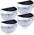 KBP Solar Fence Lights Outdoor Decorative Garden Lights Waterproof Wall Lights for Patio, Yard, Stairway (White)...