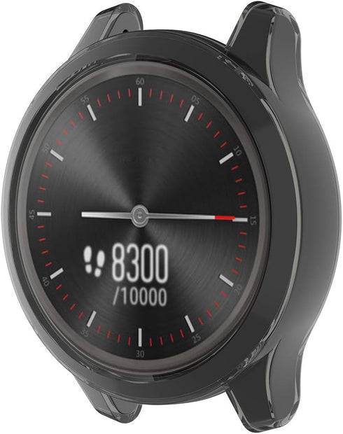 for Garmin Vivomove 3 TPU Transparent Protective Case Cover, Smartwatch Protective Case Cover for Garmin Vivomove 3, Soft and Durable(TPU Black)...