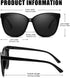 LVIOE Polarized Sunglasses for Women UV400 Protection Oversized Cat Eye Frame Retro Sunglasses for Driving Fishing Outdoor...