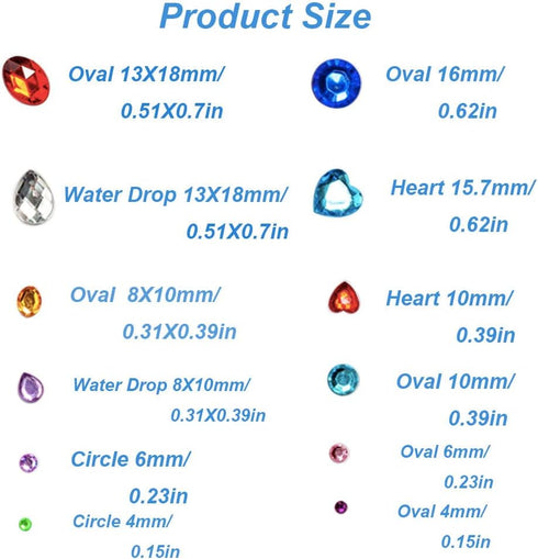714pcs Gem Stickers Rhinestone for Crafts,Self Adhesive Jewels Stickers,Jewels for Arts & Crafts for Kids, Oval, Water Drop, Circle, Heart, 2sheet...