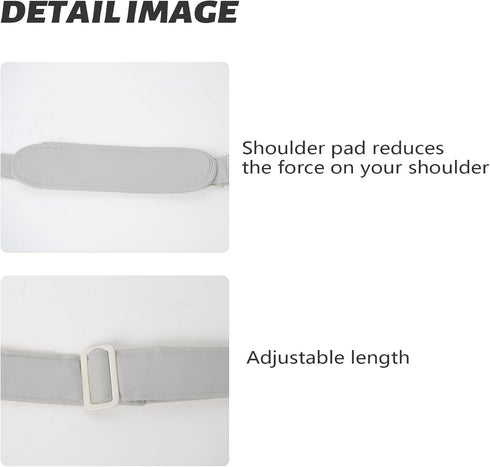 Pet Carrier Shoulder Strap - Lightweight and Comfortable Pet Carrier Accessory for Easy Travel - Reduces The Burden of Carrying Your Pet (Grey)...