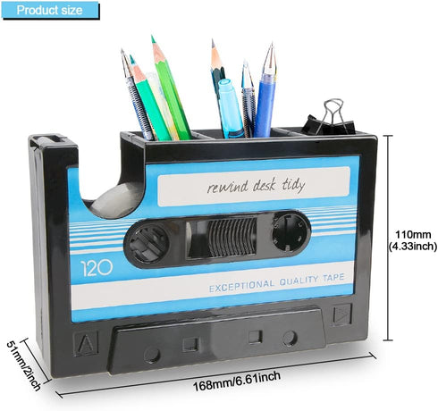 YXQ Fun Tape Dispenser Novelty Unique Pen Dispenser Cool Retro Desk Accessories?Blue...