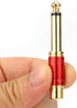 MOBOREST 1/4 in to RCA Female Pure Copper Adapter, 6.35mm Mono TS Plug Male 1/4 inch to RCA Female Stereo Interconnect Audio Adapter, (Red-2Pack)...