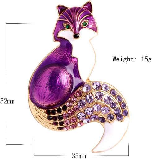 Cute Animal Enamel Fox Brooch Pins Accessory for Backpacks Badges Hats Bags for Women Girls Kids...