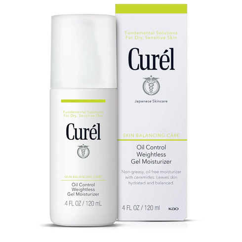 Curel Oil Control Weightless Gel Moisturizer for Dry, Sensitive Skin, Gel Moisturizer for Face, Fragrance Free, 4 Oz...