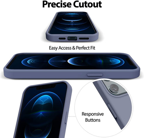GOOSPERY Liquid Silicone Case for iPhone 12 Pro Max Case (6.7 inches) Silky-Soft Touch Full Body Protection Shockproof Cover Case with Soft Microf...