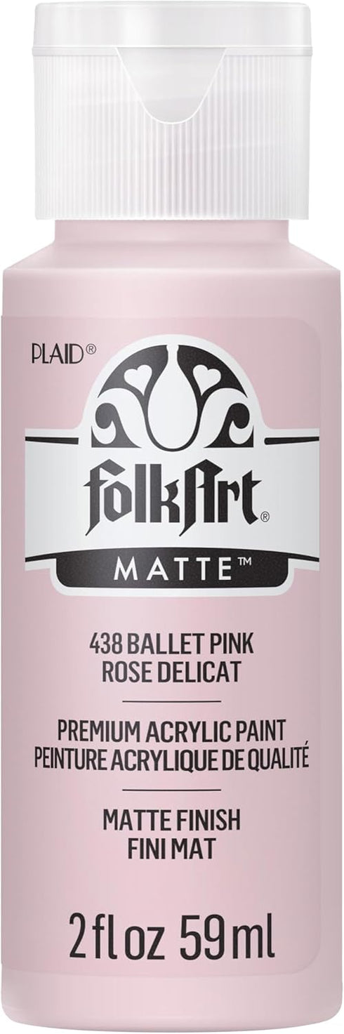 FolkArt Acrylic Paint in Assorted Colors (2 oz), 438, Ballet Pink...