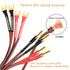 UCINNOVATE 2 Pack HiFi OFC Speaker Cable with Banana Plug to Jumper Spade, Banana Plug to U Fork Plug 14AWG Speaker Wire Cord Jumper Bridge Cable ...