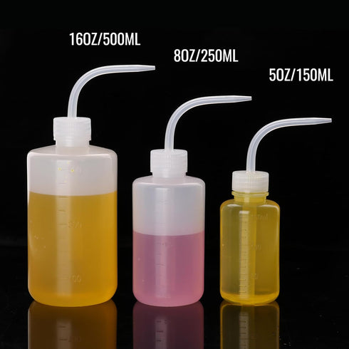 6 pcs 16 oz Tattoo Wash Bottle Squeeze,500ml LDPE Plastic Squeeze Lab Washing Bottle, Lash Water Bottle,Tattoo Supplies...
